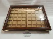 Display Showcase Expositor IN Wood And Glass With Two Trays Velvet Display