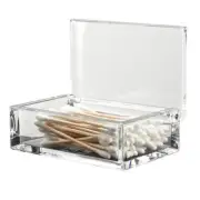 Clear Acrylic Q-Tip Holder Bathroom Cotton Swab Dispenser.