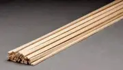 20 PIECES CHERRY HARDWOOD SQUARE STRIPS 12" X 1/4" X 1/4" LUMBER WOOD MODEL R/C