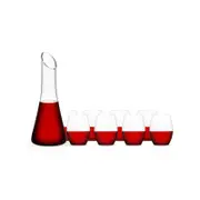 Plumm Stemless 8 x + & Flinders Decanter Red