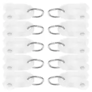 50 PCS Traverse Rod Slides Curtain Rail Roller Curtain Rail Track Hooks