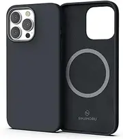 Sinjimoru Magnetic Silicone Case for iPhone 13 Mini, Anti-Dust and Compatible with Magsafe, iPhone 13 Mini Silicone Case for MagSafe Navy