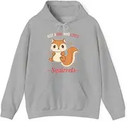 [X.Style] Just A Girl Who Loves Squirrels ds031 Hoodie Grey L