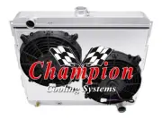 3 Row ER Radiator,10" Fans,Shroud-1970-1973 Plymouth Barracuda Small Block V8