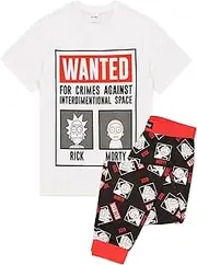 [RICK AND MORTY] Rick und Morty wollten Herren Pyjama Poster T-Shirt und Lounge Hose
