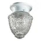 Quorum 1 Light 6 Acorn Fixture, White - 3305-6-6