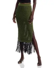 Simkhai Arden Skirt Fringe Hem Skirt