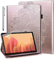 GLANDOTU Case for iPad 9.7 Inch 2018/2017 (6th/5th Generation)/Air 2/Air 1 with Screen Protector and Stylus - Auto Sleep/Wake Ultra Thin Flip Cover PU Leather (Rose Gold)