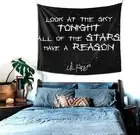 Black Lettered Tapestry Wall Hanging,Polyester Fiber,Wall Tapestry Home