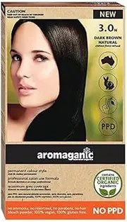 AROMAGANIC Vegan Mens 3.0N Dark Brown Natural