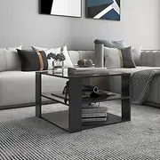 Coffee Table Grey 60x60x40 cm Engineered Wood Accent Furniture