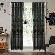Halloween Curtain Halloween Lace Spider Curtain Table Cloth Cobweb Window Door Covers Party Decors
