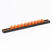 Hyper Tough 1/2-INCH DRIVE SOCKET HOLDER Aluminum Rail HOLDS UP TO 10 SOCKETS