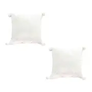 SOGA 2X 45cm Throw Pillow White Soft Plush Cushion Christmas Snowflake Fluffy