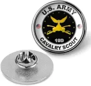 United States Army Cavalry Scout Tie Suit Shirt Lapel Pin - Silver