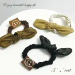 微笑皮革髮圈  SMILE LEATHER BUTTERFLY SCRUNCHIE