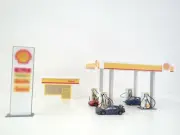 Gas station Scale 1:43 Petrol station Car models display Diorama model kit 1/43