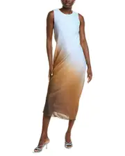ATM Anthony Thomas Melillo Satin Ombre Maxi Dress