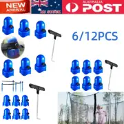 6/12x Trampoline Enclosure Pole Caps Protection Trampoline Net Protective Cover