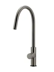 Meir Round Pinless Piccola Pull Out Kitchen Mixer Tap - Shadow Gunmetal