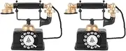 Voniecop 2X Industrial Loft Retro Rotary Phone Model Shop Cafe Living Room Showcase Decoration Decoration Props