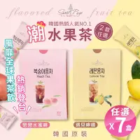 在飛比找Yahoo奇摩購物中心優惠-【順效x韓國進口】韓國冰茶系列任選x7盒(檸檬冰茶/水蜜桃冰