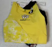 Justice Sports Bras Girls 30 Padded Racer Back Yellow Black NWT