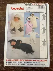 Burda 9876 UNCUT Sewing Pattern, Infant's Jumpsuit, Size 1M-18M