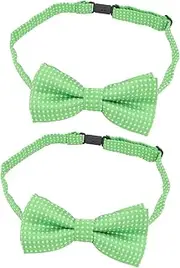 [WOFASHPURET] 2pcs Patrick's and Girls Bow Tie Neck Tie for Boys and Girls Festive Accessory for Celebrations and Parties