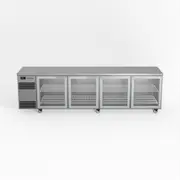 Skope BackBar 4 Glass Swing Door CounterLine Fridge - CL.4.GSW - Stainless Steel - CL.4.GSW-STAINLESS
