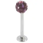 Cool Crystal Gem Steel Micro Labret Piercing Stud for Lip / Tragus / Ear5101