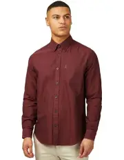 [Ben Sherman] Signature Oxford Long Sleeve Shirt in Wine