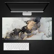 ANYMOB Mouse Pad White 400X700X2MM Art Series Marble Computer Laptop Rubber Mat