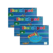 3PK Kids Sketchpad Art Craft Draw Paint Imagination Fun Home School 29 x 39cm