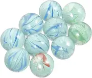 ifundom 10pcs Physics Glass Marbles Fish Tank Decor Educational Toys Safe Random Style