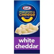 Kraft White Cheddar Macaroni & Cheese Dinner with Pasta Shells 7.3 Oz Box