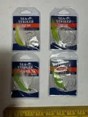 4 Sea Striker Pop Rig Fluke/Flounder Rig Chartreuse/White Bucktail CP A54