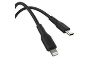 EFM 2m USB-C to 8-Pin Braided Cable Charging Cord For Apple iPhone 13 14 Black