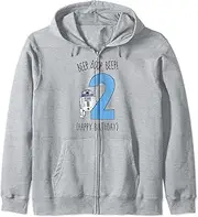 [STAR WARS] R2 Beep Boop Second Birthday Zip Hoodie