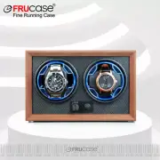 FRUCASE Double Watch Winder for Automatic Watches 2 Rolex Box Jewelry Display Co
