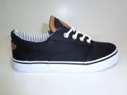 UnionBay Size 2 LAZOL Black Canvas Lace Up Sneakers New Boys Little Kids Shoes