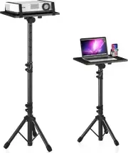 Projector Stand Tripod Adjustable, Laptop Height from 23.5 to 46.5 Inches with G