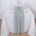 72" Silver Chiffon Extra Long Table Top Runner Wedding Party Banquet Supplies