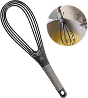 Flat Whisk and Balloon Whisk- Suitable for Non-Stick cookware, Silicone, Blue