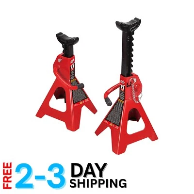 Steel Jack Stands 2 Ton Double Locking 16.5" Height Vehicle Support Garage Tool