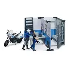 Bruder - Bworld Police Station with Police Motorbike