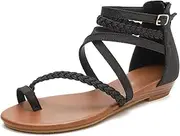 [ZHTAISOU] Sandals Slope Heeled Sandals for Women with Exposed Toes, Large Size Women's Shoes, Casual Shoes Sandal