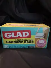 Vtg NOS Glad Large Kitchen Garbage Bags Trash Box Of 30 80s Movie Prop 2 Boxes