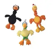 One Dog Toy 14 Inch Chirpies Singing Bird Plush Bungee Neck Tugs Sets Available
