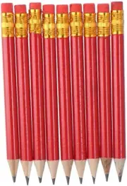 72 Pieces Golf Pencils, Half Pencils Mini 1 Count (Pack of 1), red